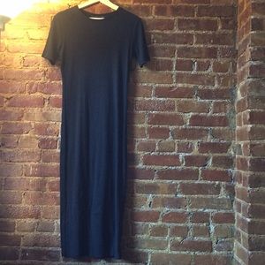 Plain black maxi dress
